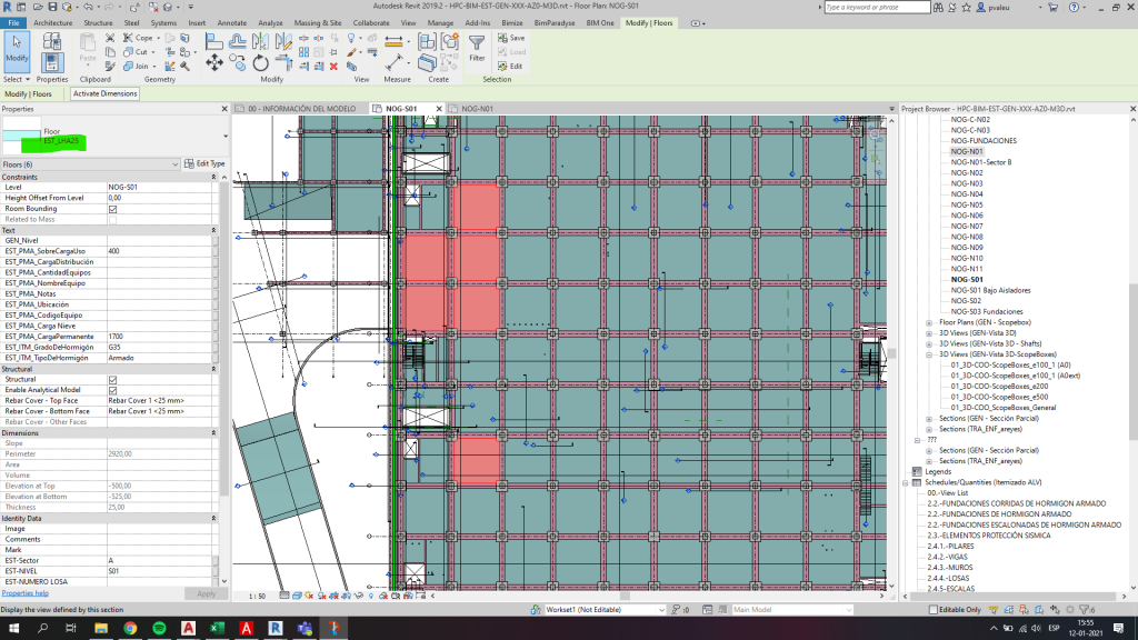 Coordinación BIM en Estructuras del Hospital Provincia Cordillera (119.000 m2)